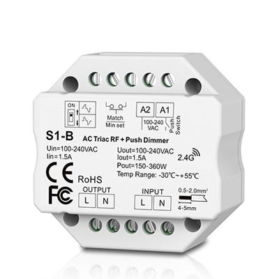 Dimmer monocanale con pulsante + RF