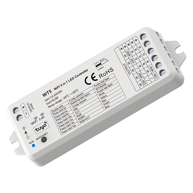 Controller a 5 canali azionabile con radiocomando e/o APP - WIFI_TUYA